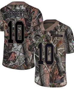 Nike Chargers #10 Justin Herbert Camo Men's Stitched NFL Limited Rush Realtree Jersey