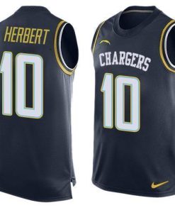 Nike Chargers #10 Justin Herbert Navy Blue Team Color Men's Stitched NFL Limited Tank Top Jersey
