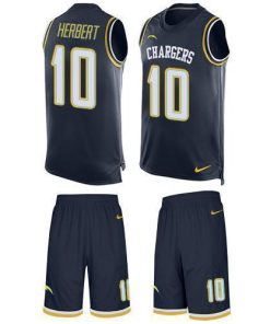 Nike Chargers #10 Justin Herbert Navy Blue Team Color Men's Stitched NFL Limited Tank Top Suit Jersey