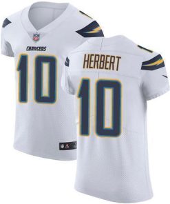 Nike Chargers #10 Justin Herbert White Men's Stitched NFL New Elite Jersey