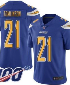 Nike Chargers #21 LaDainian Tomlinson Electric Blue Men's Stitched NFL Limited Rush 100th Season Jersey