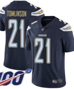Nike Chargers #21 LaDainian Tomlinson Navy Blue Team Color Men's Stitched NFL 100th Season Vapor Limited Jersey