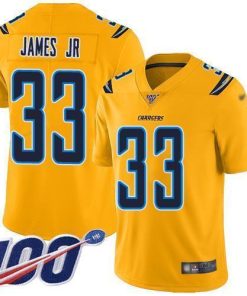 Nike Chargers #33 Derwin James Jr Gold Men's Stitched NFL Limited Inverted Legend 100th Season Jersey