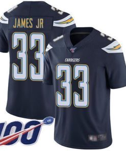 Nike Chargers #33 Derwin James Jr Navy Blue Team Color Men's Stitched NFL 100th Season Vapor Limited Jersey