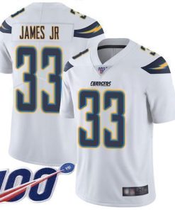 Nike Chargers #33 Derwin James Jr White Men's Stitched NFL 100th Season Vapor Limited Jersey