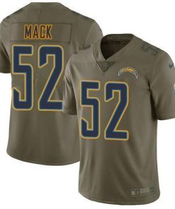 Nike Chargers #52 Khalil Mack Olive Men's Stitched NFL Limited 2017 Salute To Service Jersey