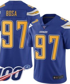 Nike Chargers #97 Joey Bosa Electric Blue Men's Stitched NFL Limited Rush 100th Season Jersey