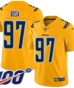 Nike Chargers #97 Joey Bosa Gold Men's Stitched NFL Limited Inverted Legend 100th Season Jersey