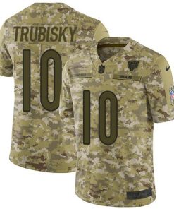Nike Chicago Bears #10 Mitchell Trubisky Camo Men's Stitched NFL Limited 2018 Salute To Service Jersey Men's