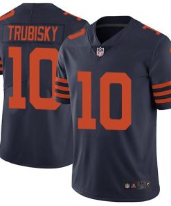 Nike Chicago Bears #10 Mitchell Trubisky Navy Blue Alternate Men's Stitched NFL Vapor Untouchable Limited Jersey Men's