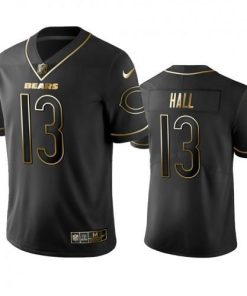 Nike Chicago Bears #13 Marvin Hall Black Golden Limited Edition Stitched NFL Jersey Men's