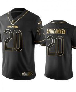 Nike Chicago Bears #20 Prince Amukamara Black Golden Limited Edition Stitched NFL Jersey Men's