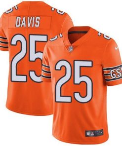 Nike Chicago Bears #25 Mike Davis Orange Men's Stitched NFL Limited Rush Jersey Men's