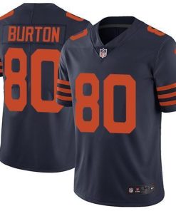 Nike Chicago Bears #80 Trey Burton Navy Blue Alternate Men's Stitched NFL Vapor Untouchable Limited Jersey Men's