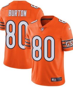 Nike Chicago Bears #80 Trey Burton Orange Men's Stitched NFL Limited Rush Jersey Men's