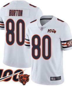 Nike Chicago Bears #80 Trey Burton White Men's Stitched NFL 100th Season Vapor Limited Jersey Men's
