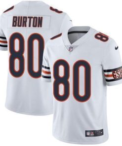 Nike Chicago Bears #80 Trey Burton White Men's Stitched NFL Vapor Untouchable Limited Jersey Men's