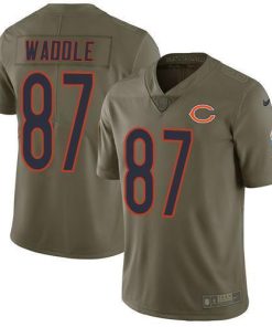 Nike Chicago Bears #87 Tom Waddle Olive Men's Stitched NFL Limited 2017 Salute To Service Jersey Men's