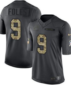 Nike Chicago Bears #9 Nick Foles Black Men's Stitched NFL Limited 2016 Salute to Service Jersey Men's
