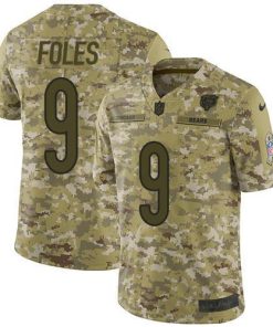 Nike Chicago Bears #9 Nick Foles Camo Men's Stitched NFL Limited 2018 Salute To Service Jersey Men's