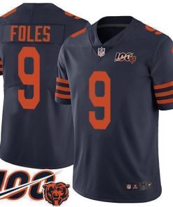 Nike Chicago Bears #9 Nick Foles Navy Blue Alternate Men's Stitched NFL 100th Season Vapor Untouchable Limited Jersey Men's