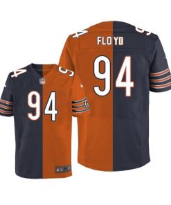 Nike Chicago Bears #94 Leonard Floyd Navy Blue/Orange Men's Stitched NFL Elite Split Jersey Men's