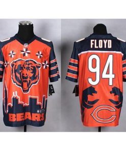Nike Chicago Bears #94 Leonard Floyd Orange Men's Stitched NFL Elite Noble Fashion Jersey Men's