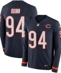 Nike Chicago Bears #94 Robert Quinn Navy Blue Team Color Men's Stitched NFL Limited Therma Long Sleeve Jersey Men's