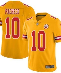 Nike Chiefs #10 Isiah Pacheco Gold Men's Stitched NFL Limited Inverted Legend Jersey