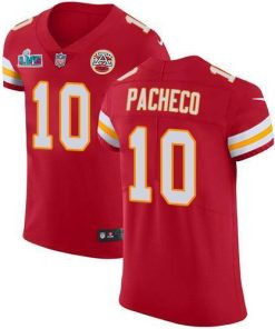 Nike Chiefs #10 Isiah Pacheco Red Team Color Super Bowl LVII Patch Men's Stitched NFL Vapor Untouchable Elite Jersey