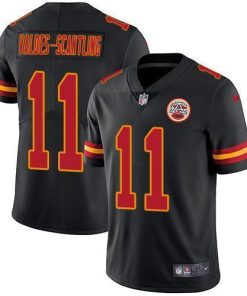 Nike Chiefs #11 Marquez Valdes-Scantling Black Men's Stitched NFL Limited Rush Jersey
