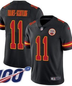 Nike Chiefs #11 Marquez Valdes-Scantling Black Men's Stitched NFL Limited Rush 100th Season Jersey