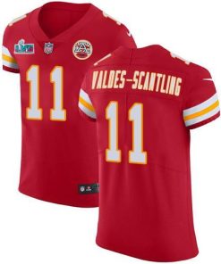 Nike Chiefs #11 Marquez Valdes-Scantling Red Team Color Super Bowl LVII Patch Men's Stitched NFL Vapor Untouchable Elite Jersey