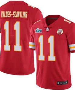 Nike Chiefs #11 Marquez Valdes-Scantling Red Team Color Super Bowl LVII Patch Men's Stitched NFL Vapor Untouchable Limited Jersey