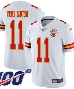 Nike Chiefs #11 Marquez Valdes-Scantling White Men's Stitched NFL 100th Season Vapor Limited Jersey