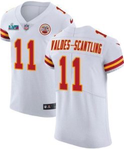 Nike Chiefs #11 Marquez Valdes-Scantling White Super Bowl LVII Patch Men's Stitched NFL Vapor Untouchable Elite Jersey