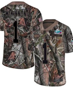 Nike Chiefs #1 Jerick McKinnon Camo Super Bowl LVII Patch Men's Stitched NFL Limited Rush Realtree Jersey