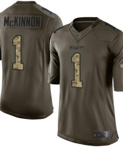Nike Chiefs #1 Jerick McKinnon Green Men's Stitched NFL Limited 2015 Salute To Service Jersey