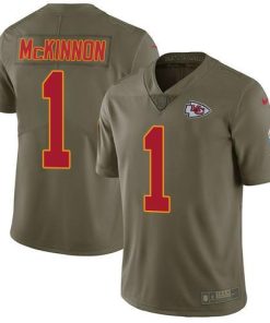 Nike Chiefs #1 Jerick McKinnon Olive Men's Stitched NFL Limited 2017 Salute To Service Jersey