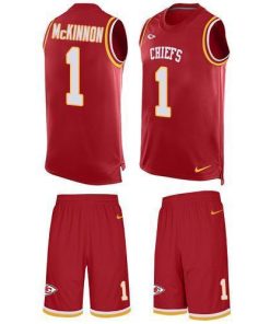 Nike Chiefs #1 Jerick McKinnon Red Team Color Men's Stitched NFL Limited Tank Top Suit Jersey