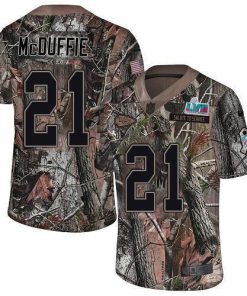 Nike Chiefs #21 Trent McDuffie Camo Super Bowl LVII Patch Men's Stitched NFL Limited Rush Realtree Jersey