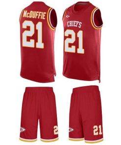 Nike Chiefs #21 Trent McDuffie Red Team Color Men's Stitched NFL Limited Tank Top Suit Jersey