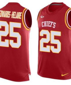 Nike Chiefs #25 Clyde Edwards-Helaire Red Team Color Men's Stitched NFL Limited Tank Top Jersey