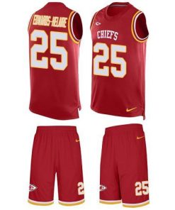 Nike Chiefs #25 Clyde Edwards-Helaire Red Team Color Men's Stitched NFL Limited Tank Top Suit Jersey