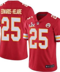 Nike Chiefs #25 Clyde Edwards-Helaire Red Team Color Men's Super Bowl LV Bound Stitched NFL Vapor Untouchable Limited Jersey