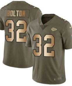 Nike Chiefs #32 Nick Bolton Olive/Gold Men's Stitched NFL Limited 2017 Salute To Service Jersey