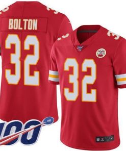Nike Chiefs #32 Nick Bolton Red Team Color Men's Stitched NFL 100th Season Vapor Limited Jersey