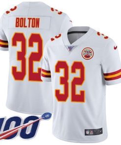 Nike Chiefs #32 Nick Bolton White Men's Stitched NFL 100th Season Vapor Limited Jersey