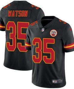 Nike Chiefs #35 Jaylen Watson Black Men's Stitched NFL Limited Rush Jersey