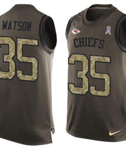 Nike Chiefs #35 Jaylen Watson Green Men's Stitched NFL Limited Salute To Service Tank Top Jersey